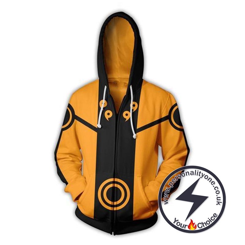 Naruto Kurama Zip Up Hoodie Jacket